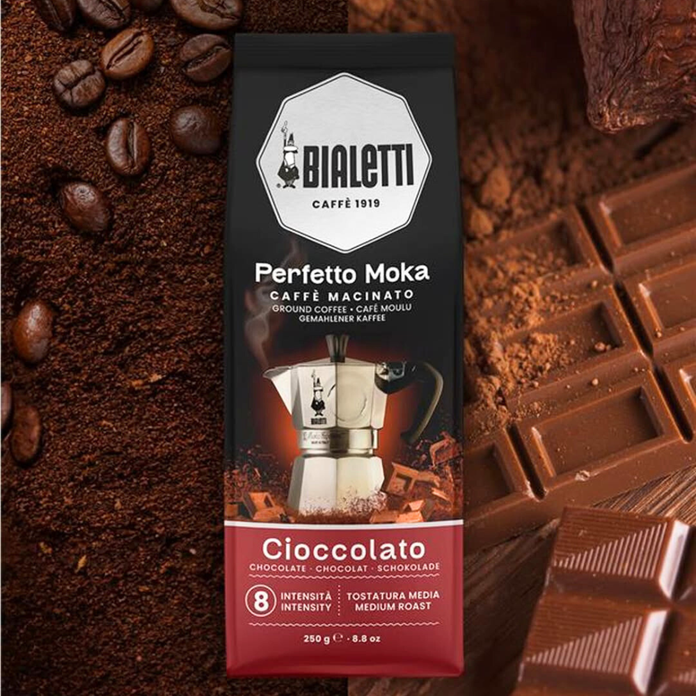 Bialetti Perfetto Moka Chocolate Coffee 250gm