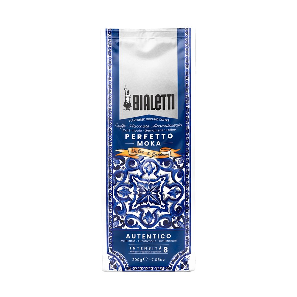 Bialetti Dolce&Gabbana Blu Mediterraneo Perfetto Moka Autentico Coffee 200gm
