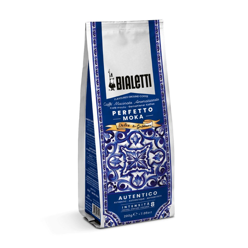 Bialetti Dolce&Gabbana Blu Mediterraneo Perfetto Moka Autentico Coffee 200gm