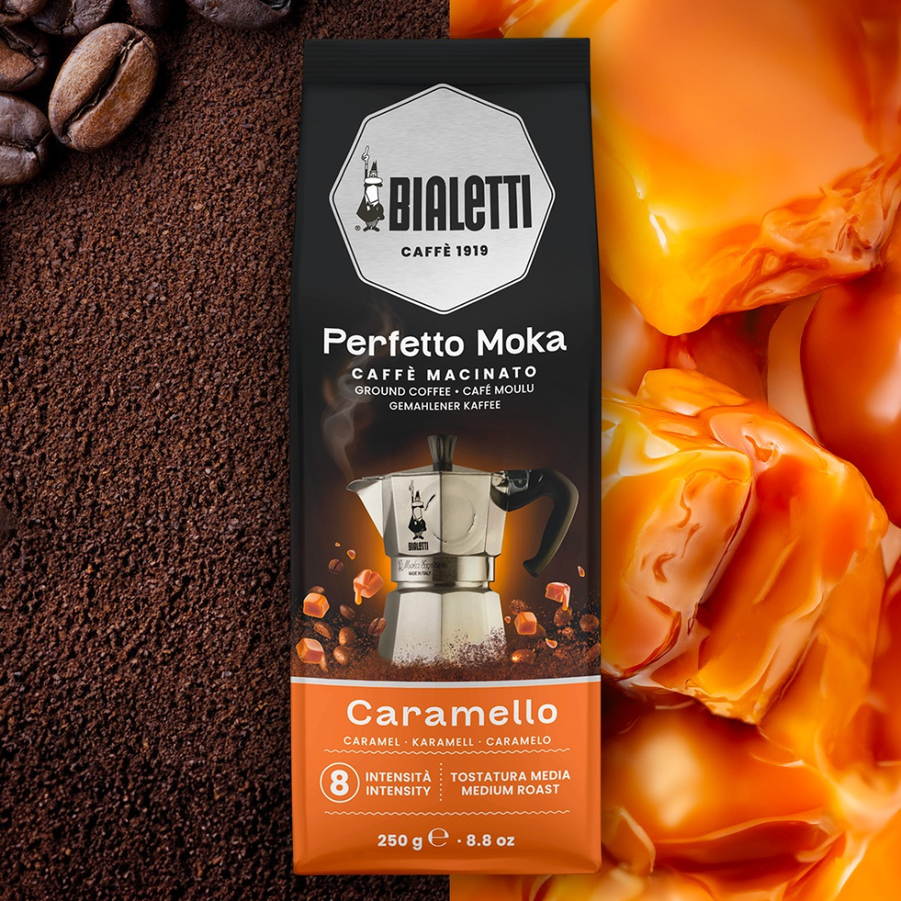 Bialetti Perfetto Moka Caramello Coffee 250gm