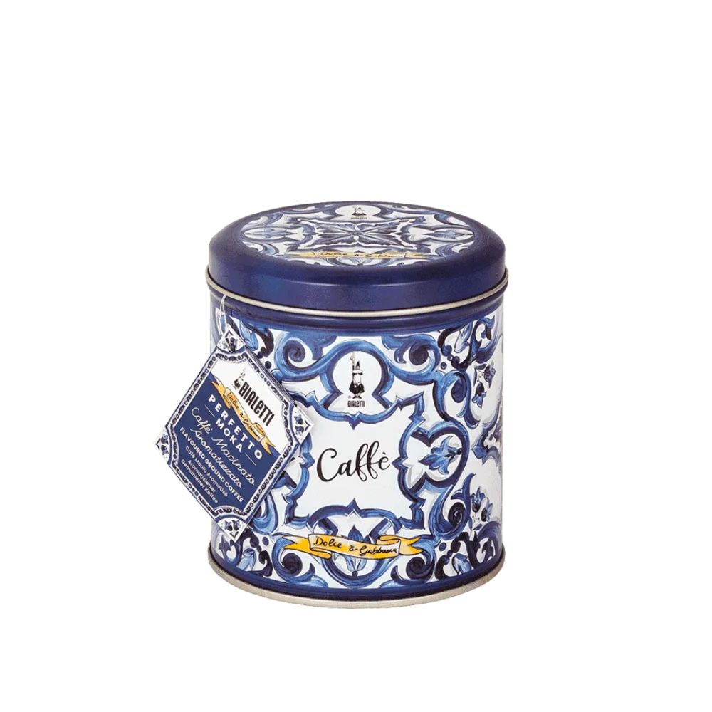 Bialetti Dolce&Gabbana Blu Mediterraneo Perfetto Moka Autentico 200g Coffee + Tin