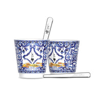 Bialetti Dolce&Gabbana Blu Mediterraneo Espresso Cup & Stirrer Set