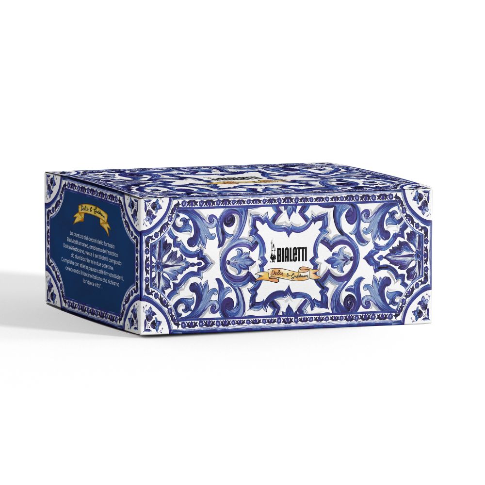Bialetti Dolce&Gabbana Blu Mediterraneo Espresso Cup & Stirrer Set
