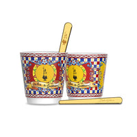 Bialetti Dolce&Gabbana Sicilian Cart Espresso Cup & Stirrer Set