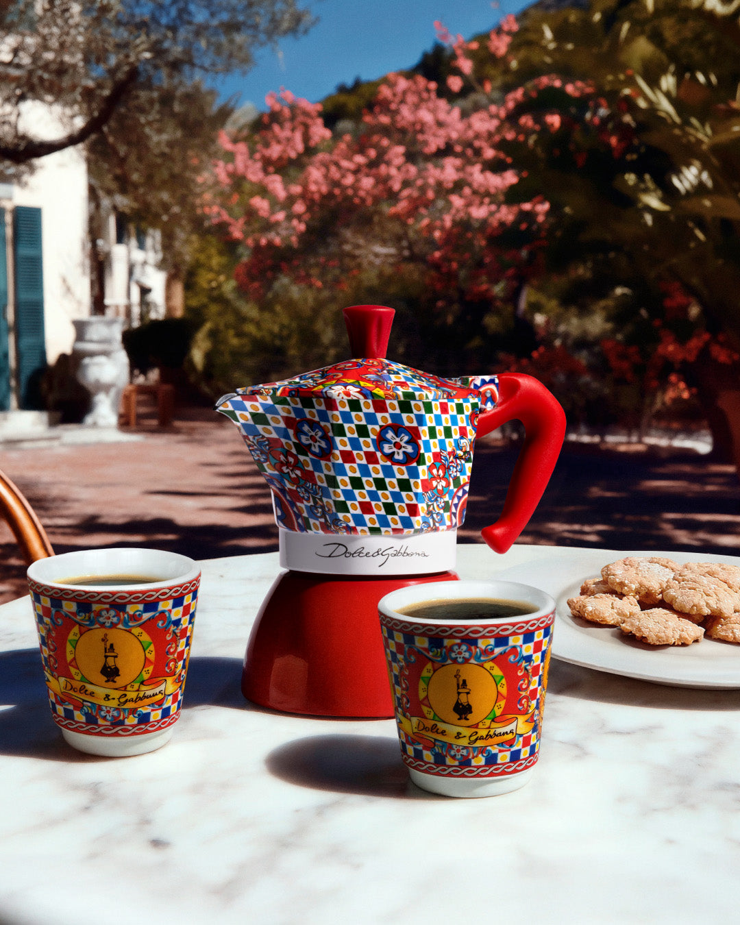 Bialetti Dolce&Gabbana Sicilian Cart Espresso Cup & Stirrer Set