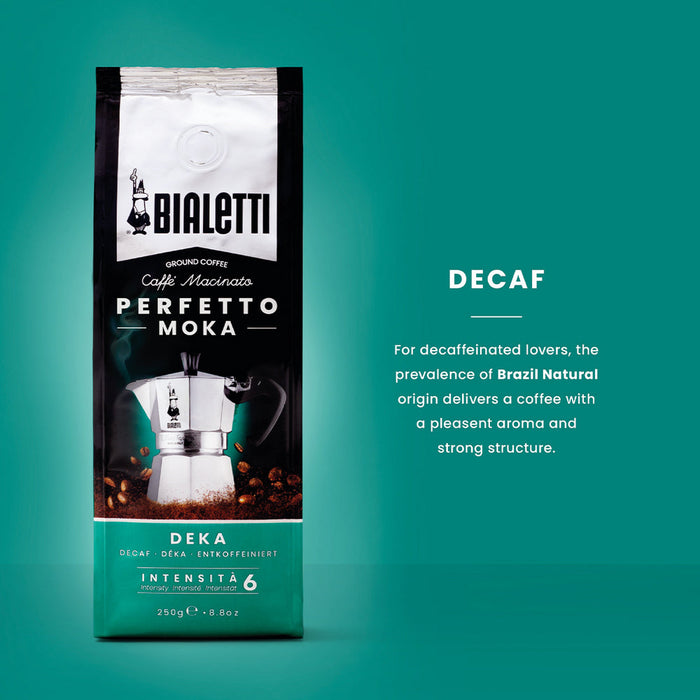 Bialetti Perfetto Moka Decaffeinated 250gram Bag